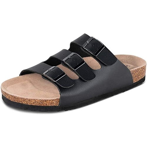 3 Straps Birkenstock Slippers - Black