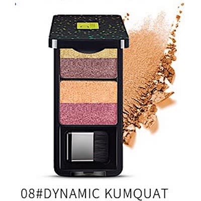 Pudaier 4-colors Shimmer Eyeshadow - 08# - Dynamic Kumquat
