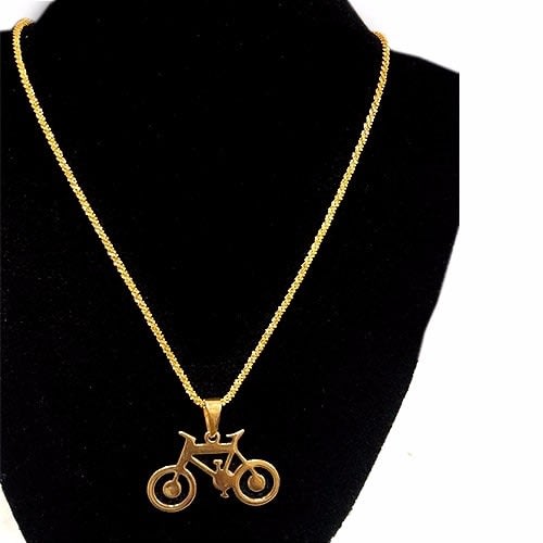 Cuban Chain With Bicycle Pendant & Necklace