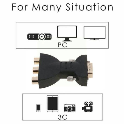 Vga 15-pin To 3 Rca Adapter
