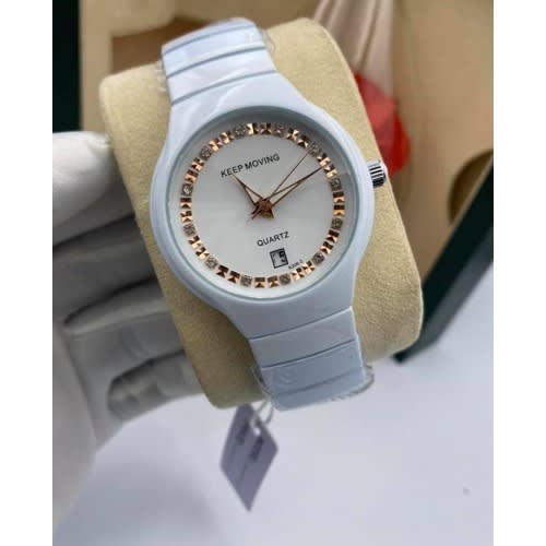 Men's Bracelet Strap Wrist Watch - White