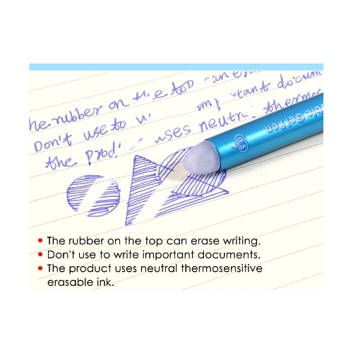 Erasable Pen Blue 0.5mm X 12pcs