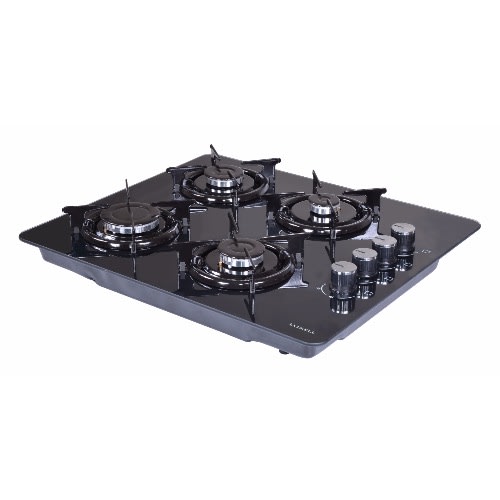 Luxell Table Top And/or Built In Glass Gas Cooker - Black
