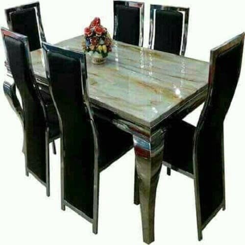 Marble Dining Set With 6 Chairs