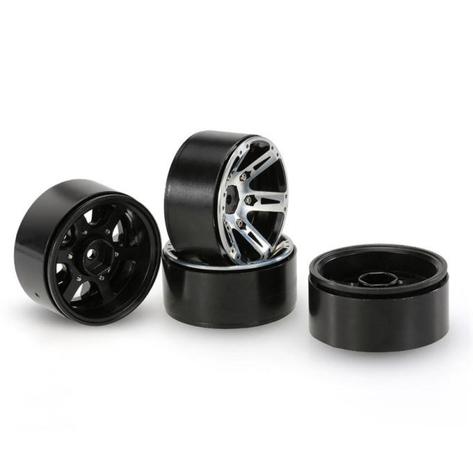 4Pcs/Set 1.9 Inch Weighted Metal Wheel Rim Upgrade-Black