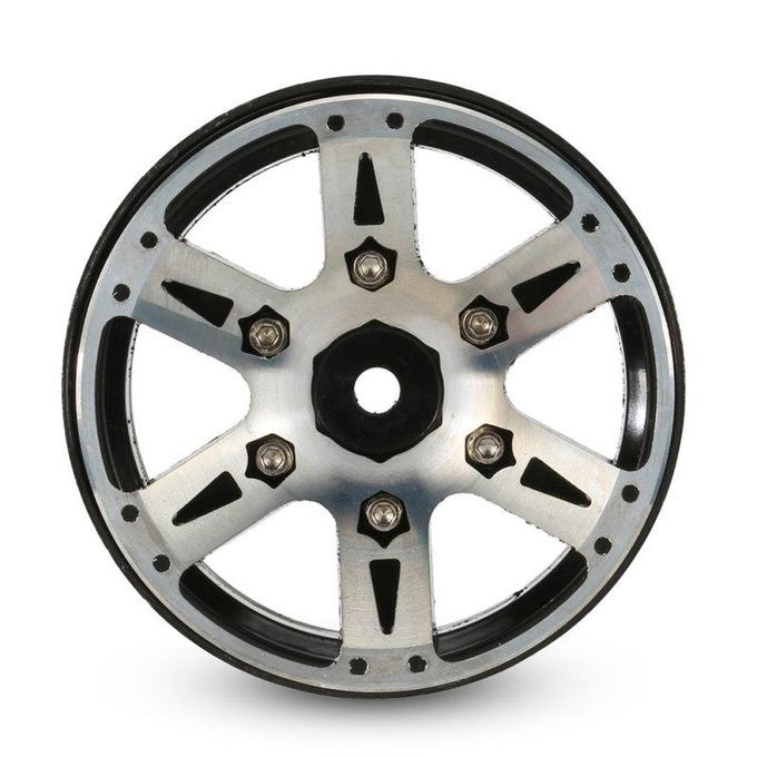 4Pcs/Set 1.9 Inch Weighted Metal Wheel Rim Upgrade-Black