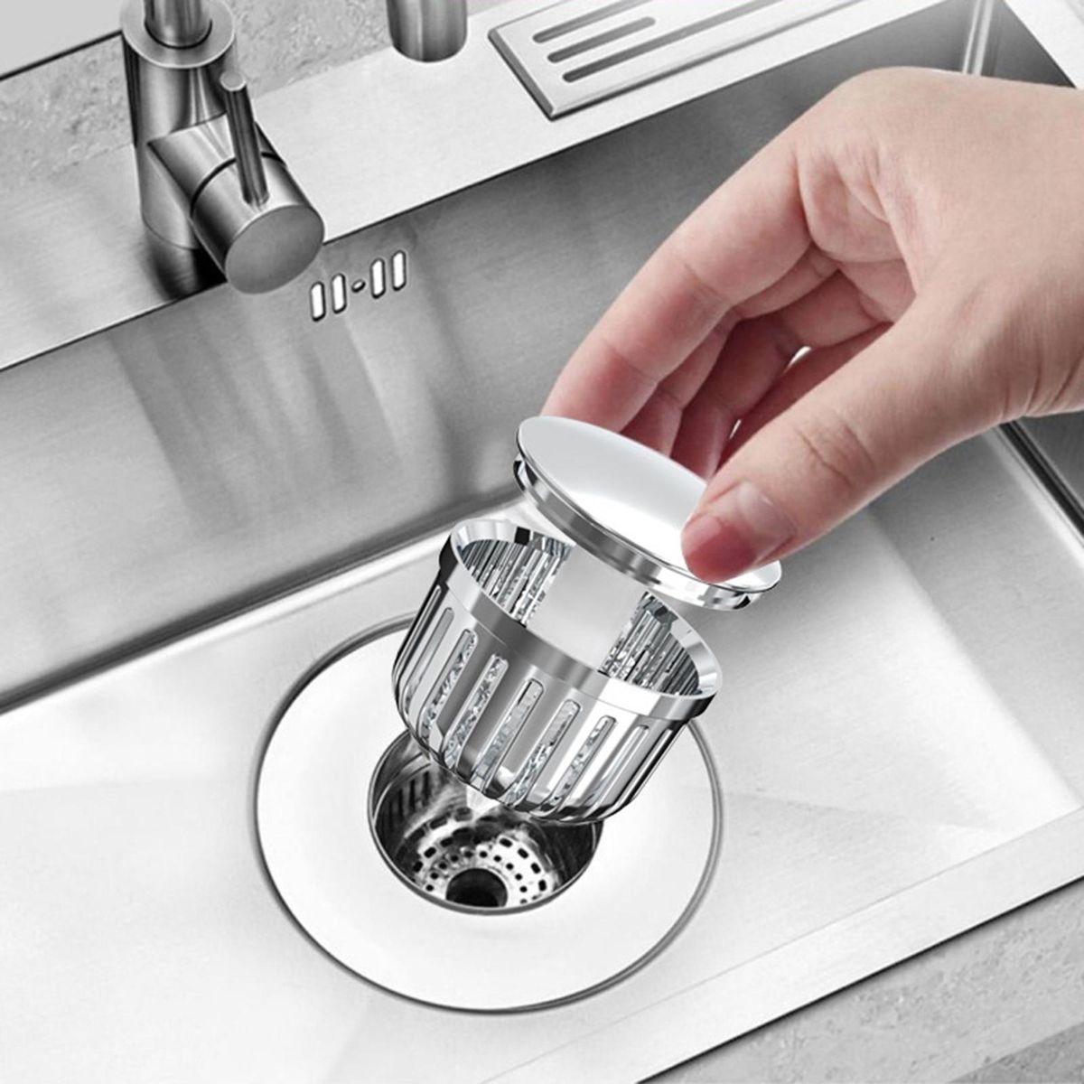 Stainless Steel Tub Strainer Quick Drainage for Kitchenbathroom