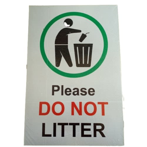 Caution Sign- Do Not Litter