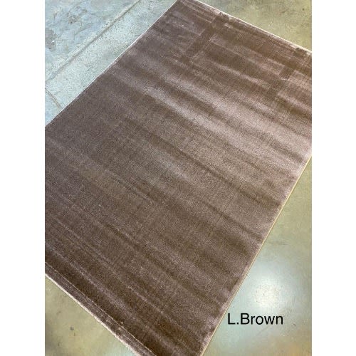 5 By 7ft Plain Center Rug - Light Brown
