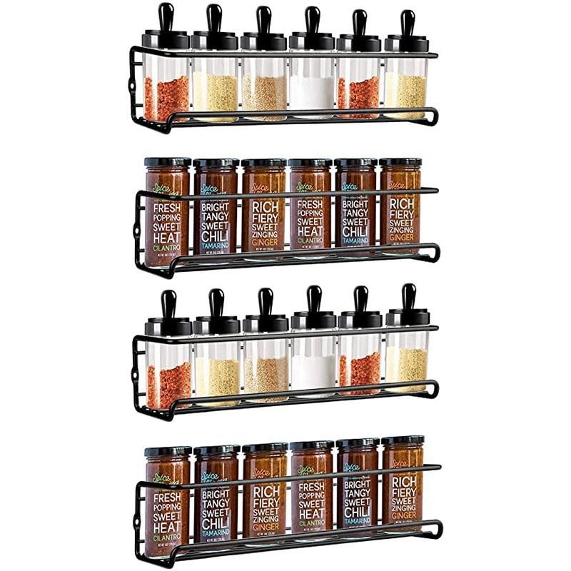 4Pcs Spice Racks, with Plenty of Screws and Wall Anchors