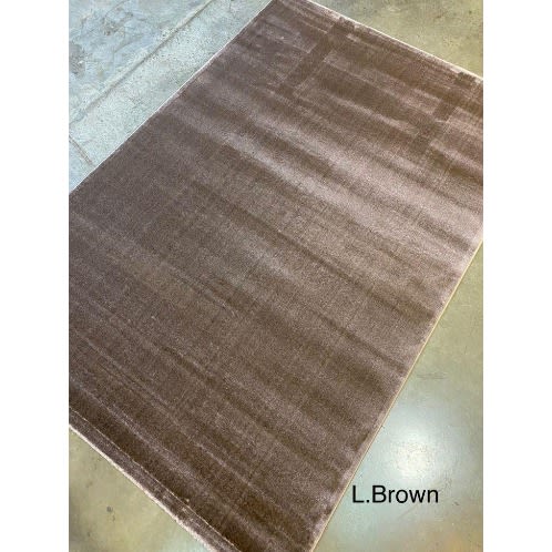 4 By 6ft Plain Center Rug - Light Brown