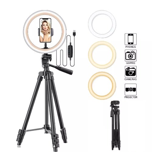 12 Inch Ring Light With 1.6m Tripod Stand