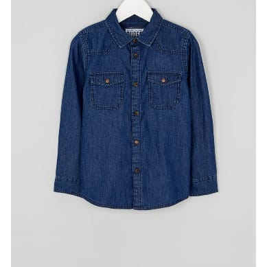Denim Shirt For Boys - 2 Piece