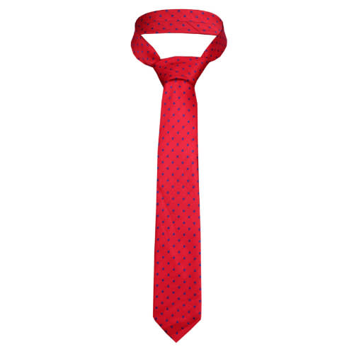 Spot Tie & Pocket Square - Red & Blue