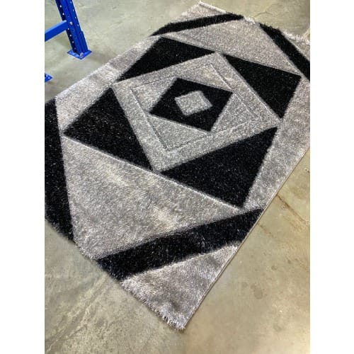 5 By 7ft Pattern Center Shaggy Rug - Multicolor