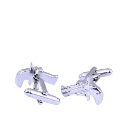 Gunny Shaped Cufflinks - Silver - MC-3990