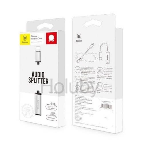 2 In 1 Audio Converter Lightning Cable - 3.5mm - Sliver
