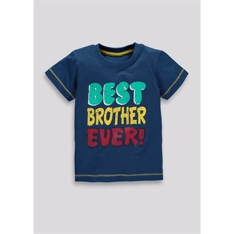 Boys Best Brother Ever Printed Shirt - Blue