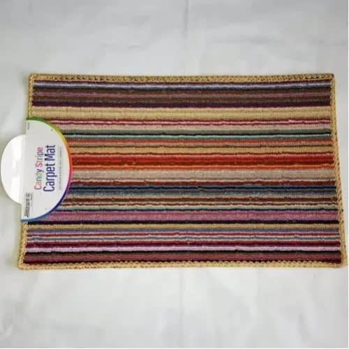 Multicolour Striped Carpet Foot Mat