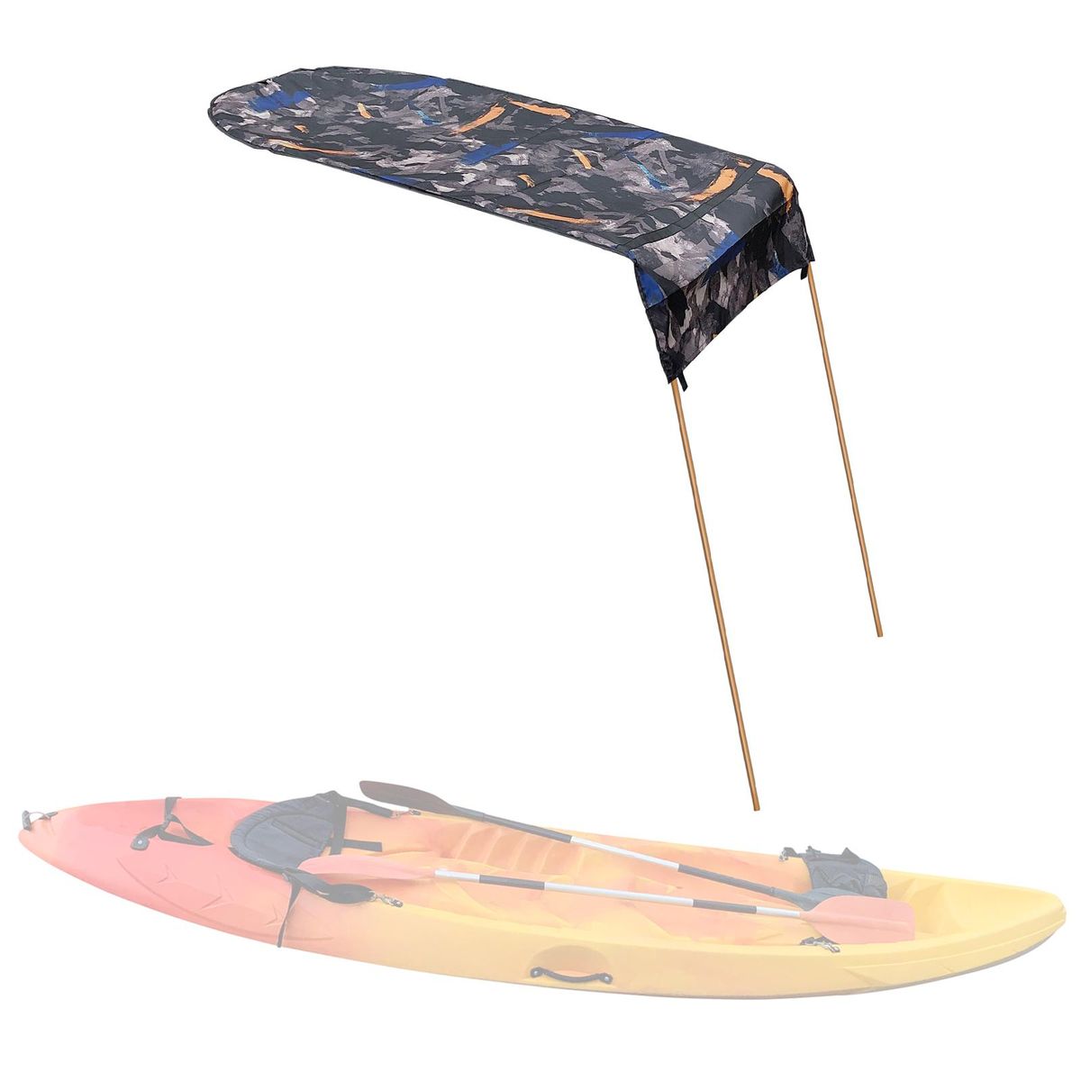 Kayak Boat Canoe Sun Shade Canopy with Storage Bag for Single Person