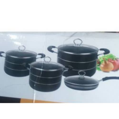 3 Pcs Non Stick Pots With Frying Pan -  26cm/28cm/30cm