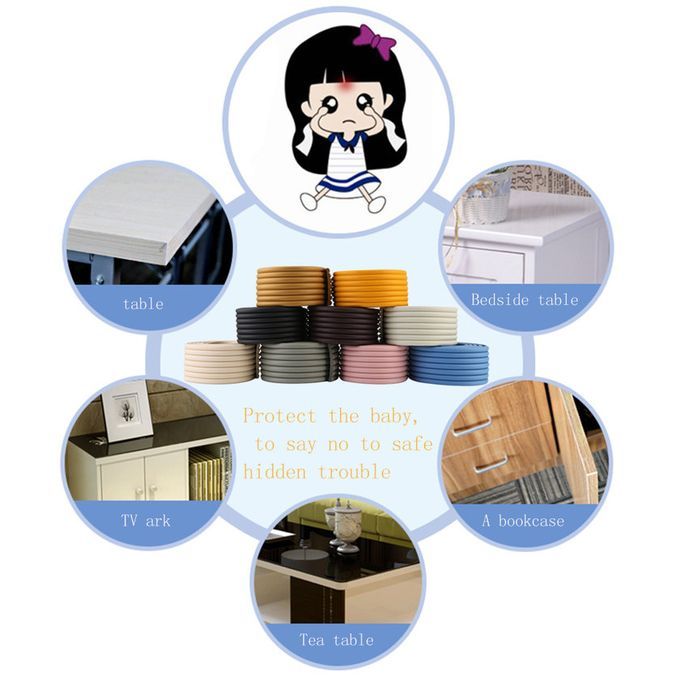 Home W/U-Shape Hild Multi-Fun Tional Safety Bumper Strip Orner Prote Tive-multi- Olored-W-shape