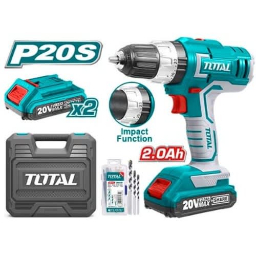 Li-ion Cordless Drill + 2 Pc 2.0ah Battery + 1 Pc Charger + Box + Screws
