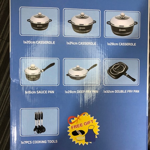 23 Piece Non-stick Die Cast Cooking Pot Set
