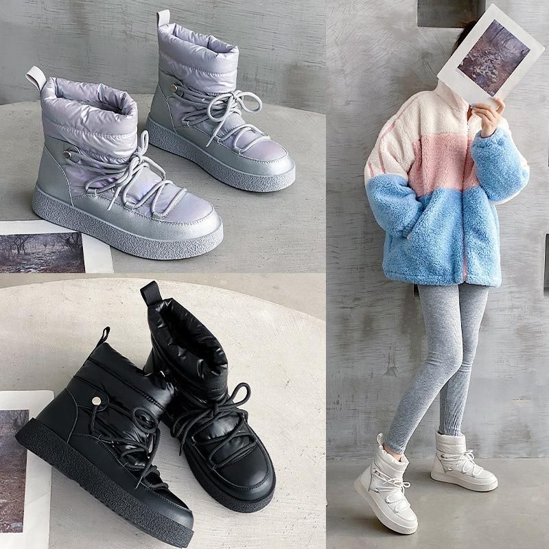 Women Boots Non-slip Winter Mid-Calf Snow Boots