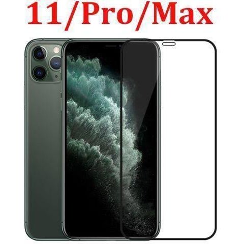 Tempered Glass For iPhone 11 Pro Max  - Black