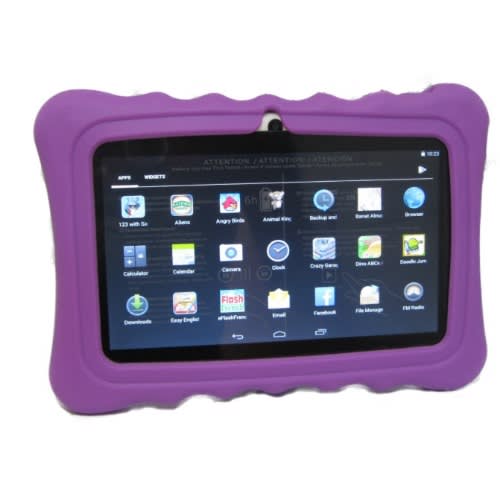 Epad A707- Children Android Tablet - 7"- 16Gb Rom -1GB RAM - Screen Protector - Purple Silicone Case