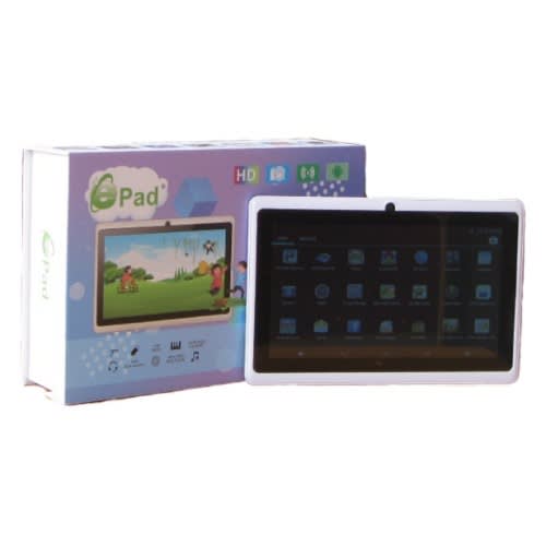 Epad A707- Children Android Tablet - 7"- 16Gb Rom -1GB RAM - Screen Protector - Purple Silicone Case