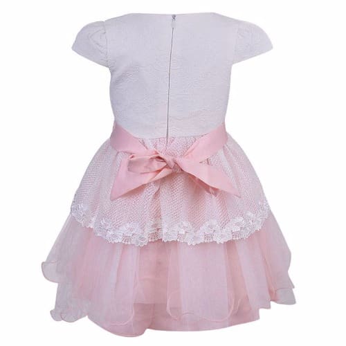 Girls Mesh Tulle Dress - Pink