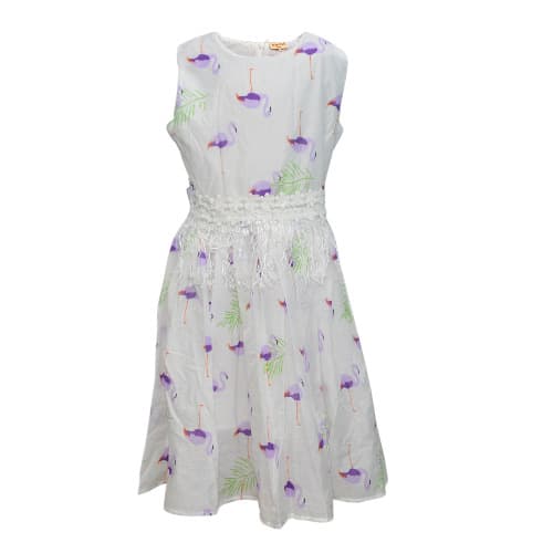 Sleeveless Dress For Girls - Muliticolour