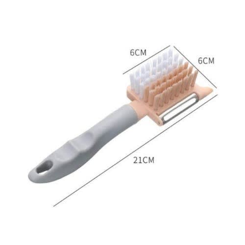 Fruits, Vegetables & Potato Peeler With Brush - 3pcs
