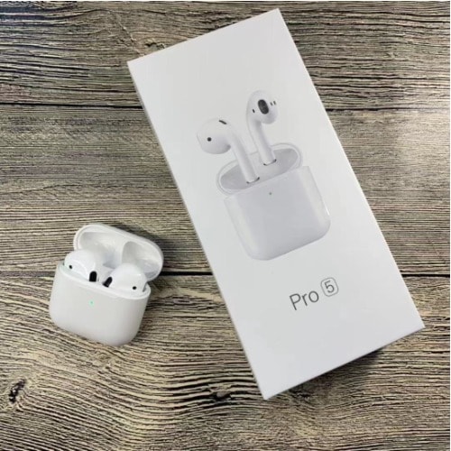 Pro 5 White Generation Bluetooth Earphones 5.0 Noise Reduction