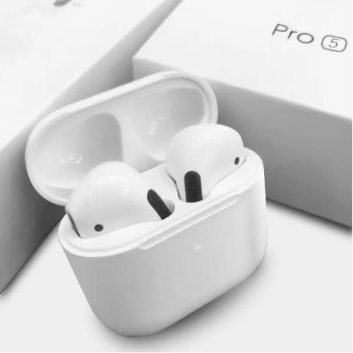 Pro 5 White Generation Bluetooth Earphones 5.0 Noise Reduction