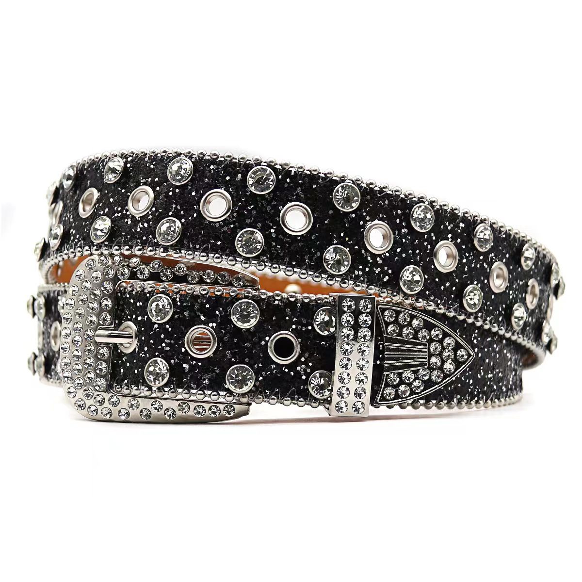 Luxury Designer Belt Punk Diamond Belt Y2K Rhinestone Belt