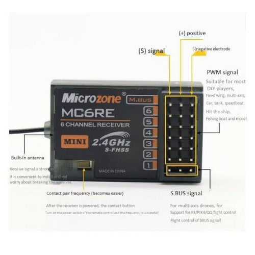 Micorozone MC6RE 2.4GHz 6-Channel Receiver