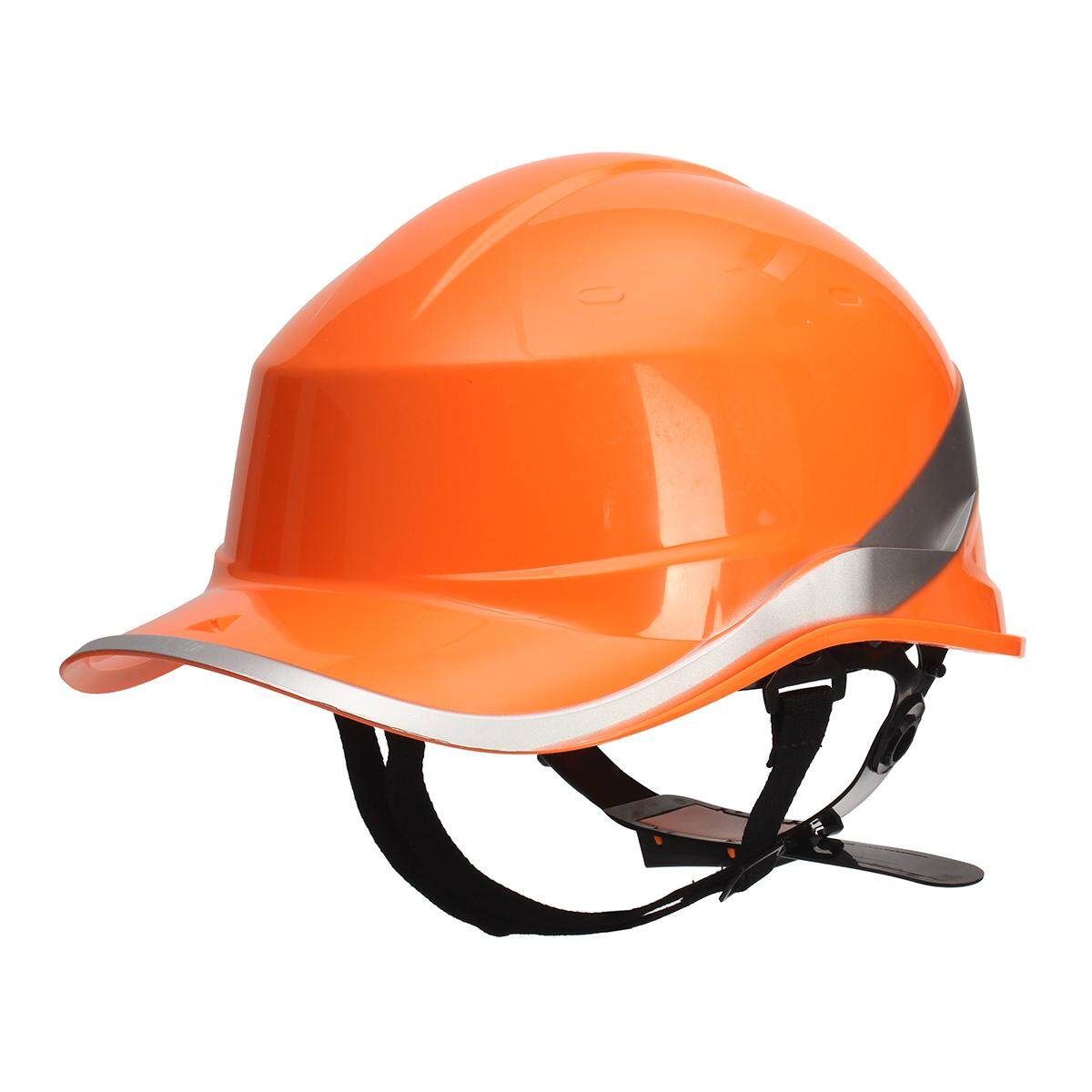 Diamond V Hard Hats Safety Work 8 Point Vented Construction Ratchet Helmets New # Yellow Orange