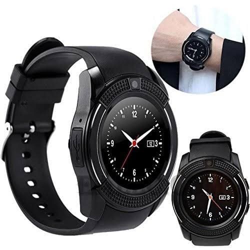 V8 Full Screen Smart Watch For Android iOS Smartphone -Black