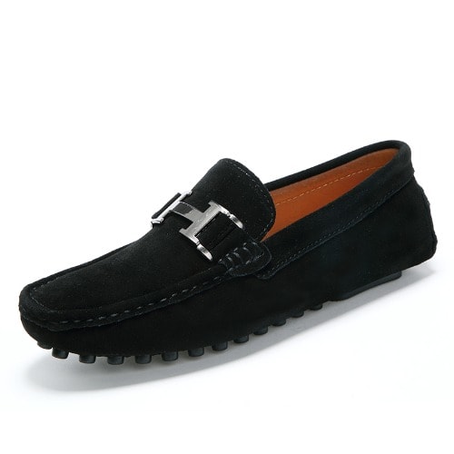 Casual loafers suede shoe - Black