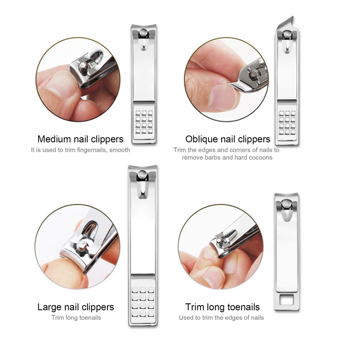 15 Pcs Manicure Pedicure Set Nail Clipper Set Professional Eyebrow Shaping Grooming Kit