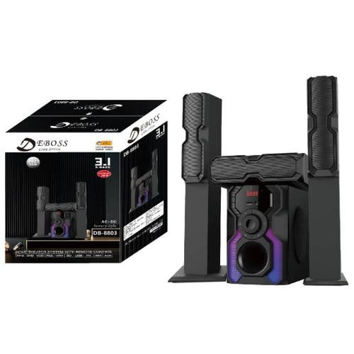 Powerful 3.1 Channel Bluetooth Home Theatre System Long Speakers X-bass