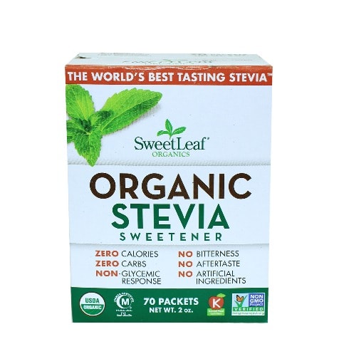 Sweetleaf Organic Stevia Sweetener - 70 Packets