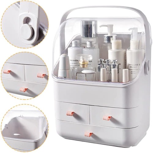 3 Layer Desktop Cosmetic Storage Box Make Up Organizer - 35.5*28*18cm