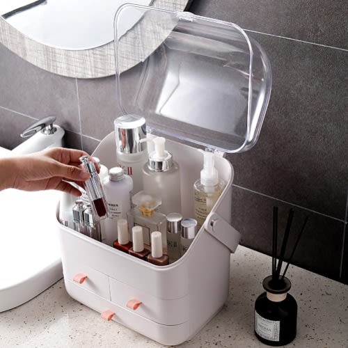 3 Layer Desktop Cosmetic Storage Box Make Up Organizer - 35.5*28*18cm