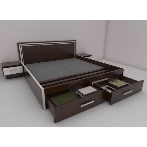 J Best- Yimot Iii Bedframe With Storage & Night Stands- 6ft X 6ft