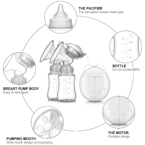 Double Electric Breast Milk Extractor For Baby Feeding