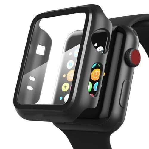 Smart Watch 44mm Tempered Glass Case - Black